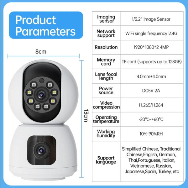 2K 4MP PTZ Security Wireless Surveillance Camera - UnclExpress