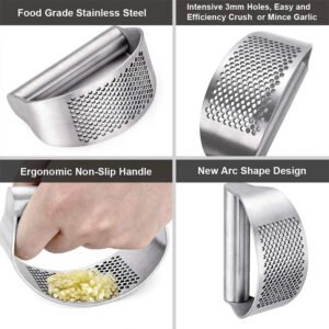 Upgraded Stainless Steel Garlic Press Squeezer - UnclExpress