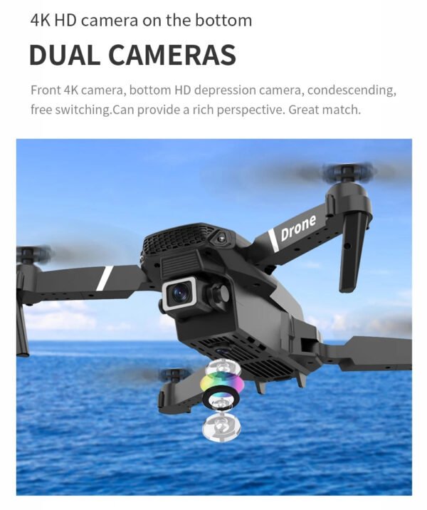 4K Foldable 1080P Drone Camera Wide Angle - UnclExpress