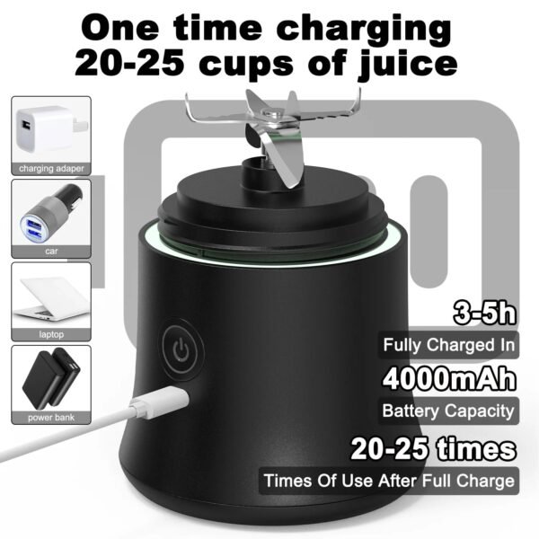 600ML 4000mAh Portable Electric Juicer Blender - UnclExpress