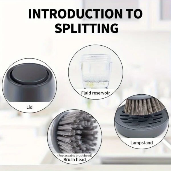 Automatic liquid adding and pot washing brush - UnclExpress